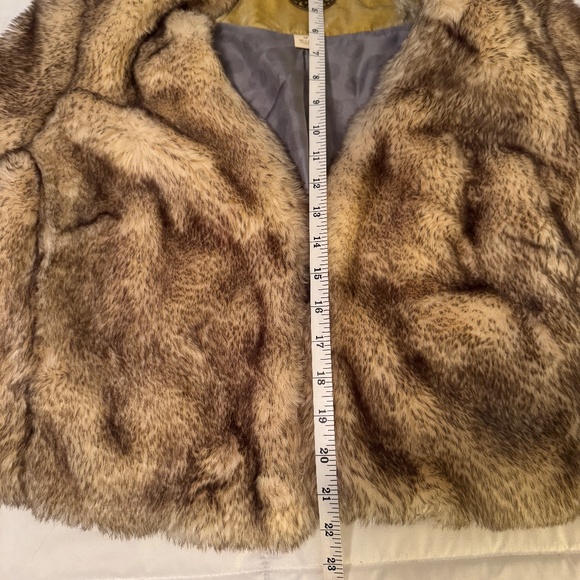 vintage faux fur crop jacket size 12 - Picture 5 of 8